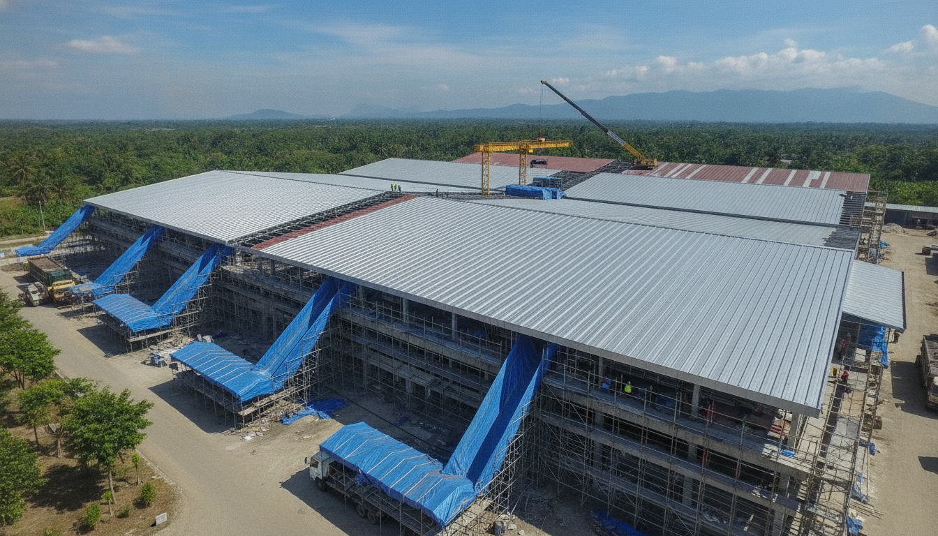Ganti Atap Pabrik Tanpa Henti Operasional 24/7: Strategi Bebas Debu dan Aman dari PT. Bajaringan Industri Sejahtera
